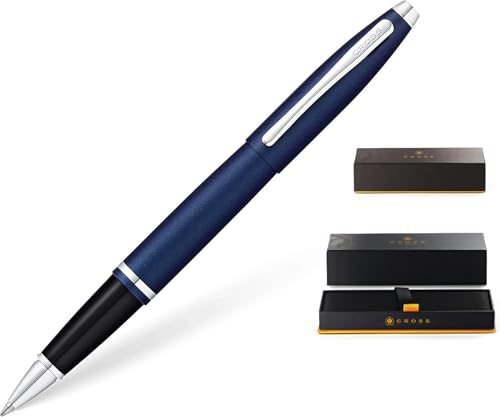 Image of Cross Calais Matte Metallic Midnight Blue Rollerball Pen in Self-Serve Packaging
