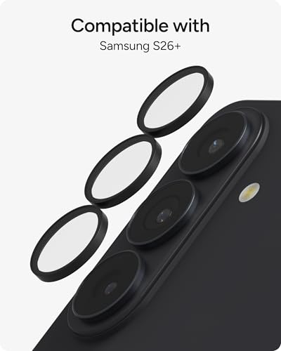 Image of ZAGG Glass Elite Samsung Galaxy S26+ Camera Lens Protector - Anti-Reflective, 5X Stronger Impact & Scratch Resistant Aluminosilicate Glass - Easy Installation, Smudge-Free Surface