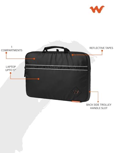 Image of Wildcraft Dark Edition 15 L Messenger Bag for Men & Women | Office & College Bag | Dark Black