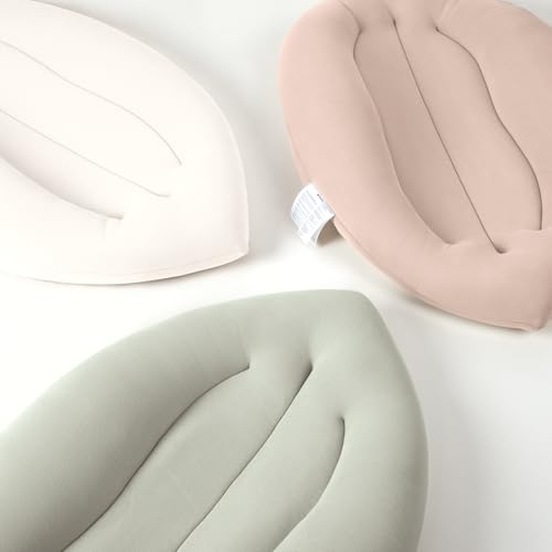 Image of Baby Lounger for Newborn: Skin-Friendly & Breathable | for 0-12 Months Infant Tummy Time Playtime & Diaper Changes - Portable & Lightweight Cushion for New Parents (Ivory)