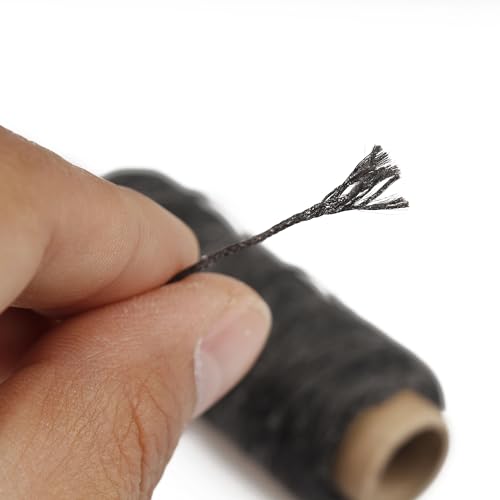Hilo encerado para coser cuero 55 yardas y kit aguja 8 piezas miniatura 6
