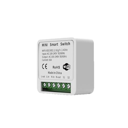 Smart WiFi Switch - Mini Light Switch with Timing Function, Works with EWeLink App for Smart Home Automation