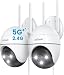 ieGeek 2K Überwachungskamera Aussen mit Kabel - 2,4/5G & 360°PTZ, 2 Stück