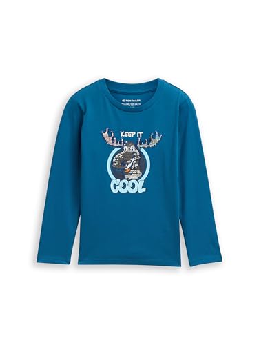 Tom Tailor Jungen 1048529 Kinder Langarmshirt Mit Wendepailletten,...