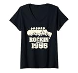 Photo Gallery donna rockin since 1955 - compleanno degli amanti della chitarra musicista vintage maglietta con collo a v Photo Gallery donna rockin since 1955 - compleanno degli amanti della chitarra musicista vintage maglietta con collo a v