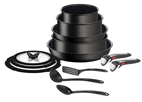 Tefal Ingenio Unlimited On - Dos Sartenes Antiadherentes 24,28 cm, Dos Cazos 16,20 cm, Guisera...