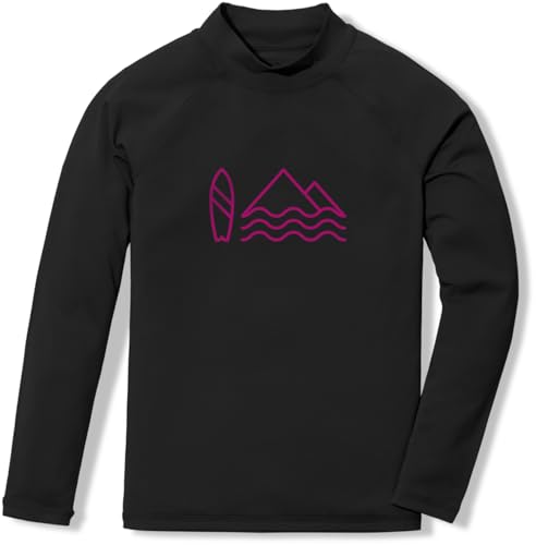 Image of TSLA Girls Long Sleeve Rash Guard Shirt, UV /SPF Water Beach Surf Swim Top, UPF 50+ Sunscreen Swimwear Shirts