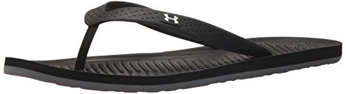 Under Armour UA W ATLANTICDUNE T, Escarpines para Ducha y baño para Mujer, Negro-Schwarz Black//Graphite 002, 39 EU