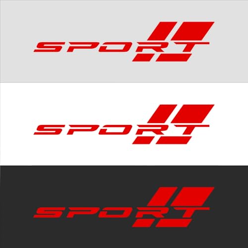 Image of Zhizhong Car Sport Decal,16 Inch Vinyl Sticker Fit for All Cars Side (Matte Red)
