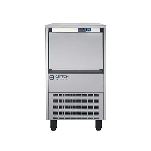 Icetech Professionelle Eiswürfelmaschine mit Pailletten, 48 oder 85 kg/Tag – CD-Serie – 85 kg pro 24 Stunden