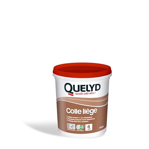 Quelyd Colle Liège Murale Pâte - Dalles et Rouleaux - Intérieur - Pièces Non-Humides -...