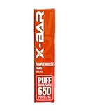 X-BAR Cigarette électronique rechargeable à système ouvert (Sans nicotine ni tabac, vente interdite aux personnes âgées de moins de18 ans) (Pamplemousse Frais)