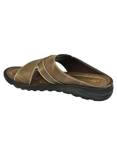 Image of AJANTA Men's Sandals for Men | Casual Walking Office Outdoor Sandals | Lightweight Comfortable Slip-On Footwear for Men | Anti-Skid Travel Daily Wear Open Toe Summer Sandals for Men