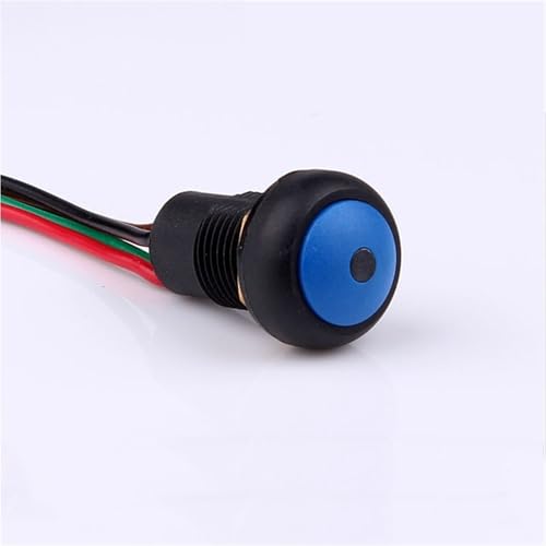 Interrupteur bouton-poussoir 12mm momentané NO avec LED 2.4V tête bombée