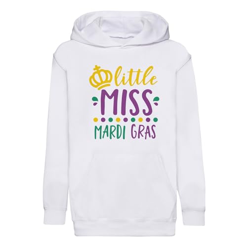 Sweat à capuche enfant Little Miss Mardi Gras pour le carnaval de la Nouvelle Orléans