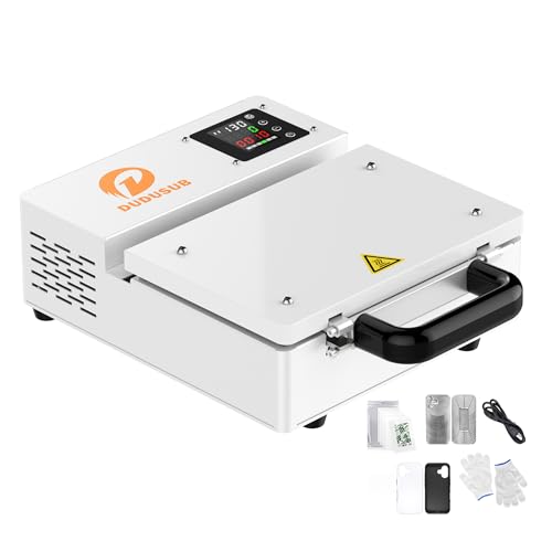 DUDUSUB Phone Case Heat Press Machine for iPhone,3D Sublimation Vacuum Heat Press Machine for Sublimation Blanks Phone Cases, Airpods,Headphone,DIY Customize Phone Case Printer Machine (White)