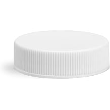 38/400 White Caps, Polypropylene Jar Lids with Foam Induction Liners