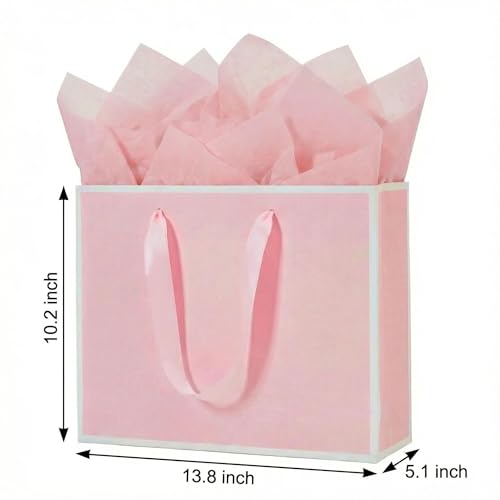 Sacs cadeaux de 35 cm avec poignées solides pour emballer facilement de grands objets sans déchirure