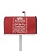 Magnetic Mailbox Cover Pray More, Worry Less Touching Quotes Red Background Standard Size Removable Post Letter Box Cover Waterproof Garden Yard Outdoor Decoration