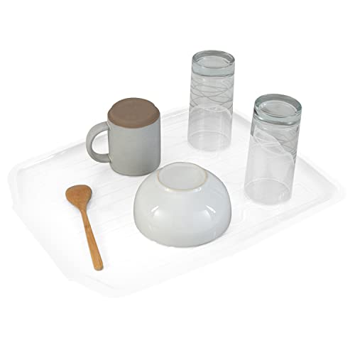 Kitchen Details 4210-WHITE Countertop Draining Tray | Dimensions: 18"X 15"X 1"| Designed For Stand Alone Dish Racks thumb #5