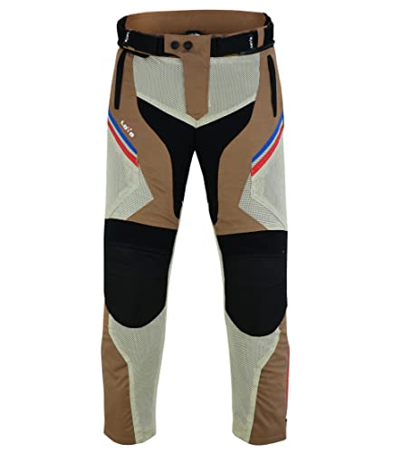 LOVO - Pantaloni da moto estivi unisex con design traforato - Abbigliamento da moto per uomo e donna - Comfort e ventilazione ottimali - Protezioni integrate su ginocchia e fianchi - Stile moderno