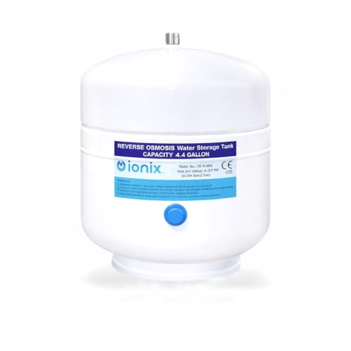 Image of IONIX Ro Stainless steel 304 Pre-Pressurized Metal pressure tank with tank valve, 4.4 gallons capacity, Healthy water for your family, Used by Top indian brands, Ro Metal Pressure Tank