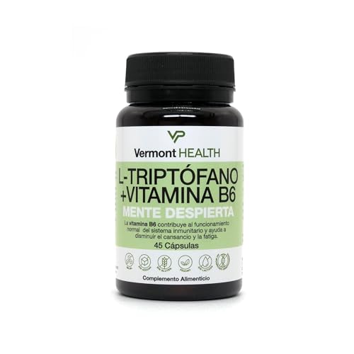 L-Triptófano + Vitamina B6 – Apoyo al Sistema Nervioso y Reducción del Cansancio – 45 Cápsulas