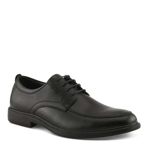 Spring Step Men’s Cedric Oxford – Classic Leather Lace-Up Dress Shoe with Stacked Heel and Cushioned Insole2