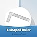 GSDOXLE Stainless Steel L Shaped Ruler,2 inch by 4 inch,Square Framing Measuring Tool for Engineer Carpenter(Sliver)
