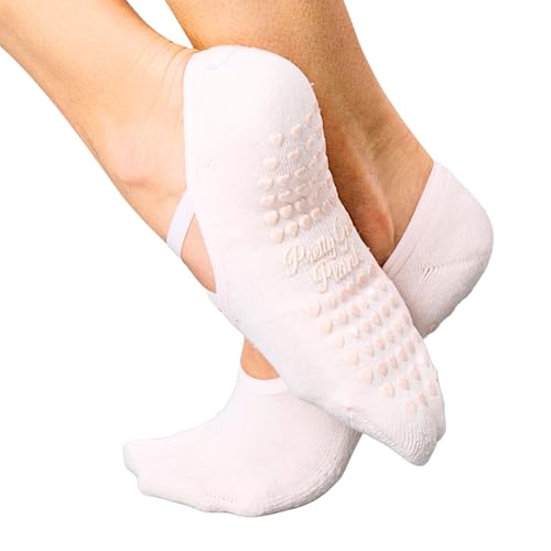 Pretty Girls Plank Pilates Grip Socks for Women Non Slip Ballet Inspired Studio Socks for Barre Yoga & Reformer