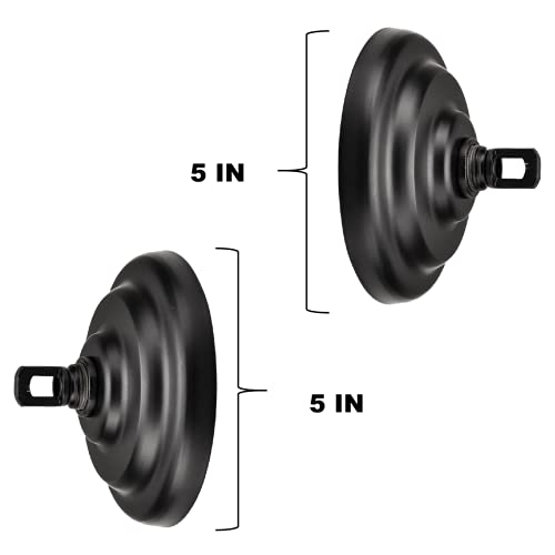Image of Sangle Soppfy Vingage Canopy Kit and Pendant Light Fixture Chain for Chandelier or Swag Light Fixtures,Maximum Weight of 60 Pounds, 6 feet,Heavy Duty,5 Inches Diameter (Black - 2 Set)
