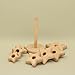 Free Shipping Natural Handmade Educational Star, PY57 Wooden Stacking Stacker Pyramid Montessori and Waldorf Inspired Lotes Toys Baby Gift with 7 Parts