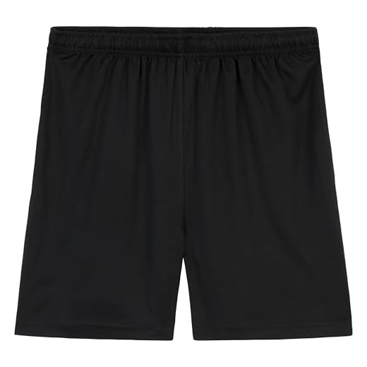 Short de Sport Enfant Short Sport Court à Cordon Gym Running Foot Rugby Basket Vêtement Mixte Sportswear Garçon Fille Taille Elastique 4-14 Ans (Noir, 5-6 Ans)
