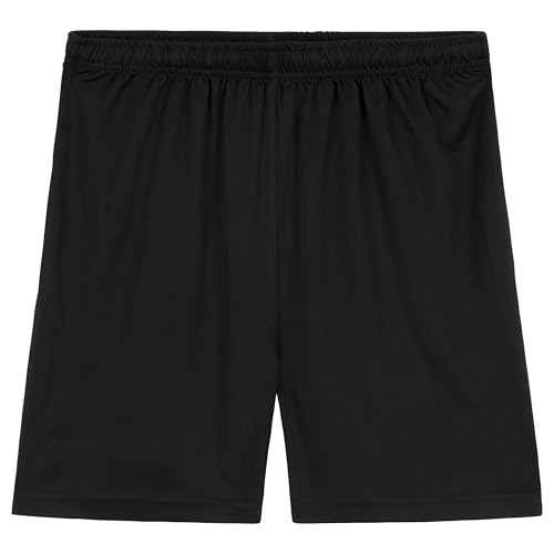 CityComfort Pantalón Corto Niño Deporte, Pantalones Cortos Gimnasio, Short Deportivo Niño Niña Escolar, Ropa Deportiva para Niños y Adolescentes 4-14 Años (Negro, 13-14 años)