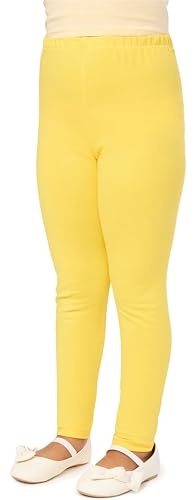 Merry Style Mädchen Lange Leggings aus Baumwolle MS10-225 (Gelb, 122 cm)
