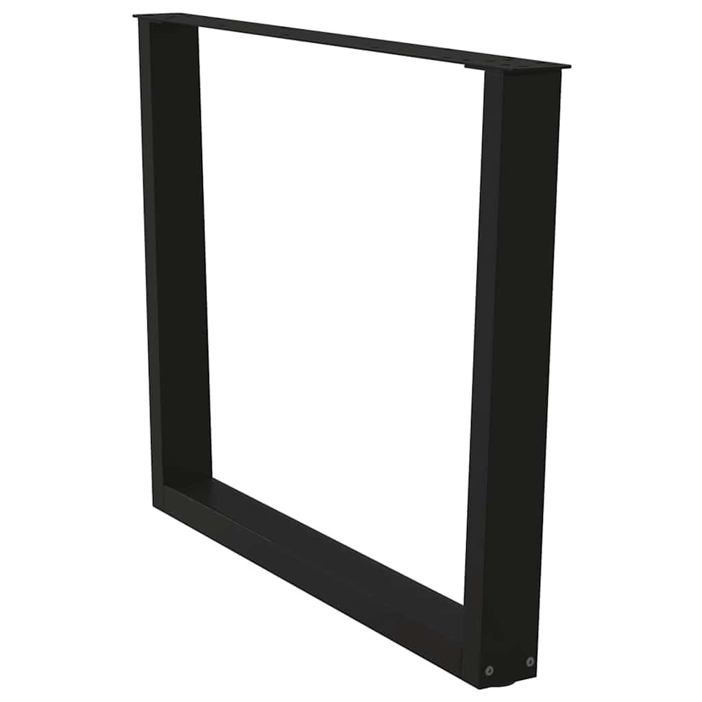 Modernas patas de mesa de centro con superficie recubierta de polvo, 2 patas de mesa de centro en forma de V de acero en negro con nivelación de pie ajustable para suelos irregulares, estables