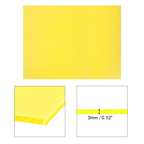 Image of uxcell Corrugated Plastic Sheets,3mm Yellow Blank Yard Lawn Signs,12 Inch x 16 Inch,Waterproof Sign Blank Board 1pcs