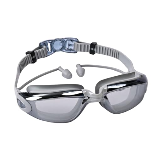 Image of First Lens Powered Swimming Goggles with UV Protection & AntiFog - Gray plano - SW32