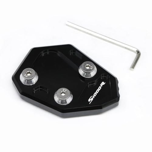 Extension de béquille BMW S1000R 2010-2014 ZYSM - Plaque d'agrandissement latérale noire