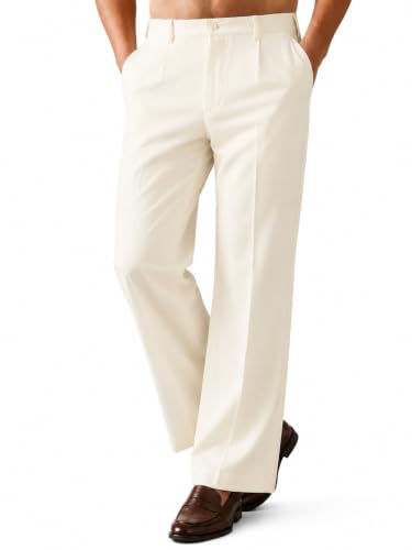 Image of Amazon Brand - INKAST Men Relaxed Fit Korean Pant | Formal Trousers | Straight Fit | Easy Wash | Office Wear
