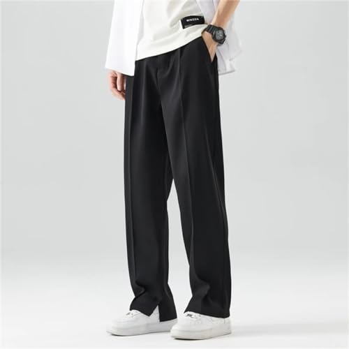 Generic Men's Casual Suit Pants Light&Thin Korean Straight Pants Loose Semi-Wide Sweatpants Wide Leg Long Baggy Trousers3