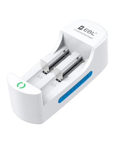 EBL 18650 Battery Charger Universal Lithium Charger for 3.7V Rechargeable Batteries Li-ion IMR 10440 14500 16340 18650 RCR123A Batteries