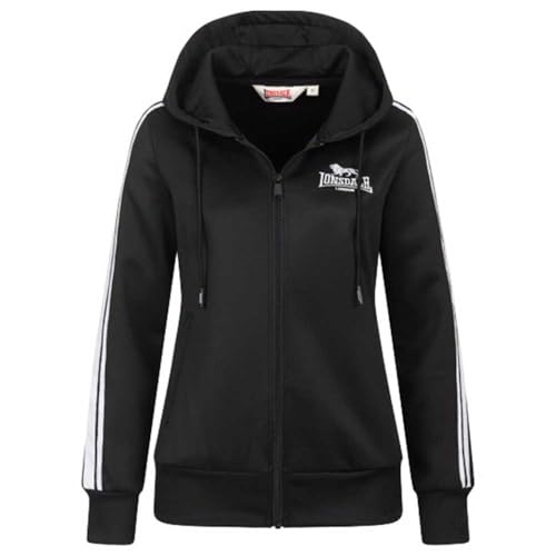 Lonsdale Bromley Hooded Sweatshirt, Black/White, Xl Women's - 4