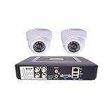 LBNVBC CCTV DVR de 4 Canales, 2 uds., cámaras 1080P, 2MP, videovigilancia, 4 Canales, 5 en 1, DVR infrarrojo AHD 1200, Kit de de Seguridad for cámara de televisión(2ceiling 1080P)