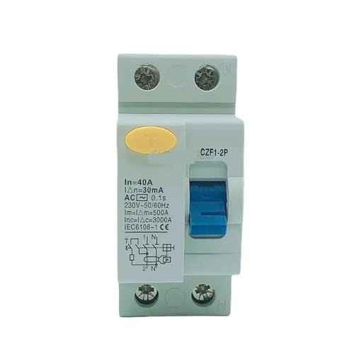 Disjoncteur différentiel bipolaire 32A 110V CZK6 avec sensibilité 100mA contre fuites de courant