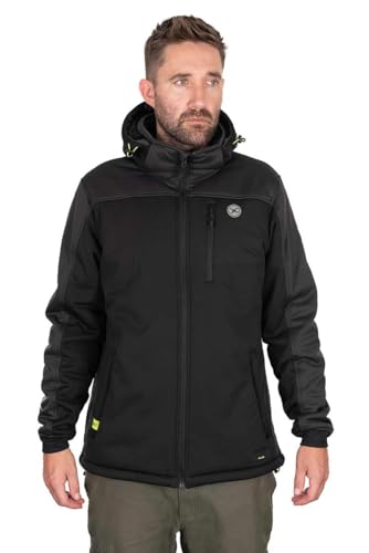 Fox Matrix - Chaqueta cortavientos Plus 2XL, forro térmico de sherpa, resistente a la lluvia, chaqueta de invierno para pescador, capa cortavientos, almacenamiento con cremallera y bolsillos para