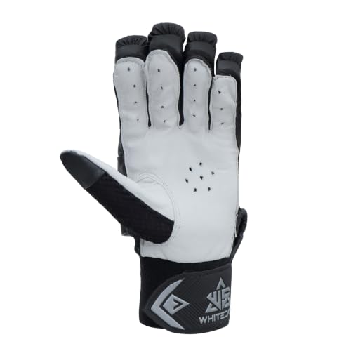 Image of WHITEDOT Sports Dot 2.1 Cricket Batting Gloves||Suitable for Boys|Small Left Hand||Black |Perfect for Young Cricketers, Lightweight and Durable Design for Optimal Performance | Leather