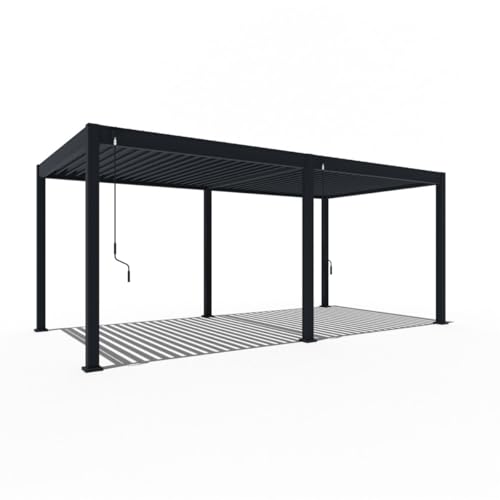 Pavillon Pergola 3x6m Terassenüberdachung freistehend mit Lamellendach...