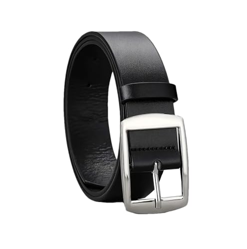 Mnjyihy Men's Casual PU Leather Belt With Fashion Alloy Square Buckle For Daily Wear Leisure Activities