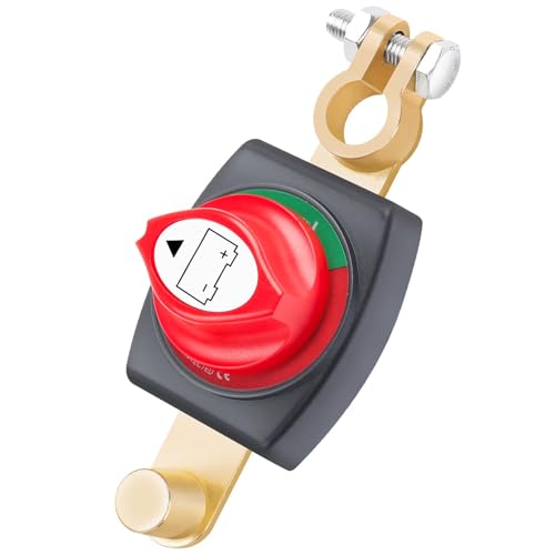Bolatus Batterie Trennschalter 12V-48V, Auto Batteriehauptschalter Trennschalter Wasserdicht, Batterie Hauptschalter für Auto Truck Motorrad Wohnmobile Marine Boat
